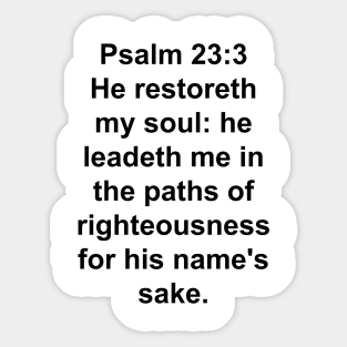 Psalm 23:3  Sticker